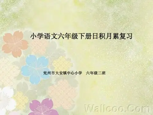 人教版六年级下册日积月累复习课件