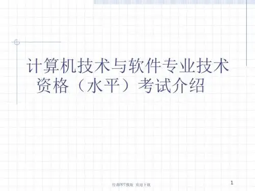 计算机与软件专业技术考试介绍13p