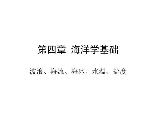 海浪、海流和海冰-PPT资料