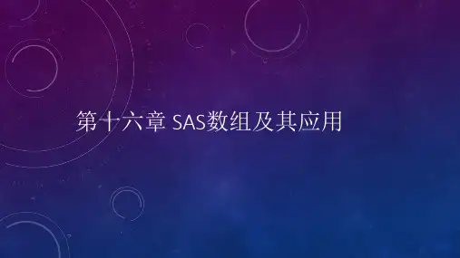 第16章 SAS数组及其应用
