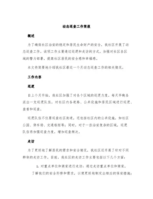 动态巡查工作简报
