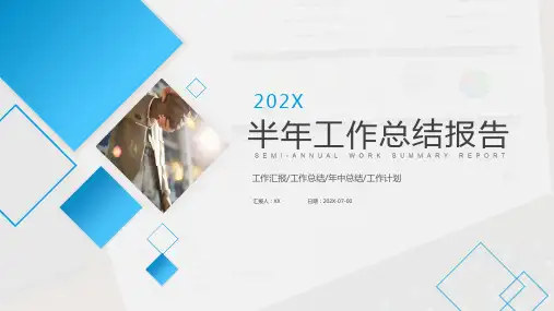 半年工作总结报告PPT模板