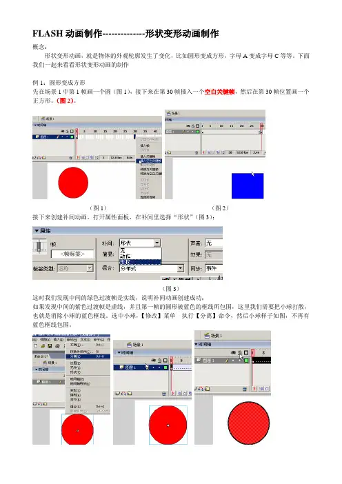 形状补间动画概念及形状、文本变形教程