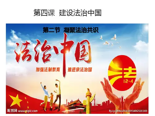 人民教育出版社九年级上册第四课建设法治凝聚法治共识