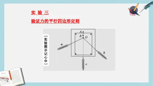 高考物理一轮复习第二章相互作用实验三验证力的平行四边形定则课件1703241136