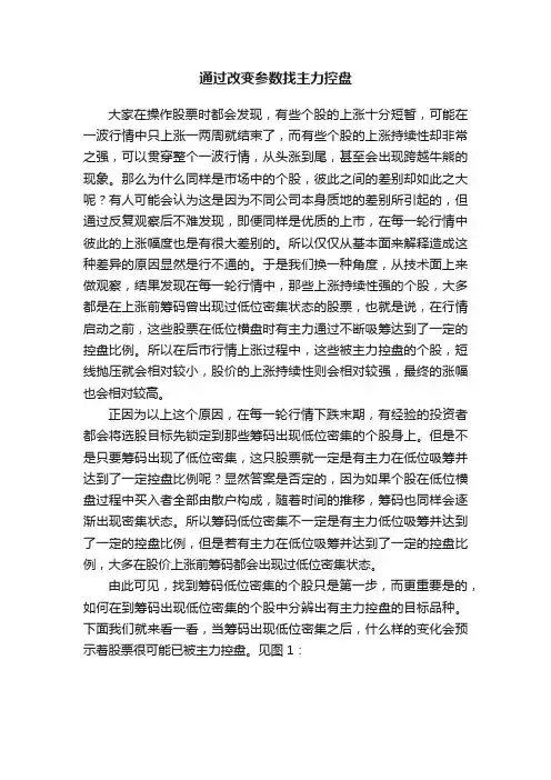 通过改变参数找主力控盘