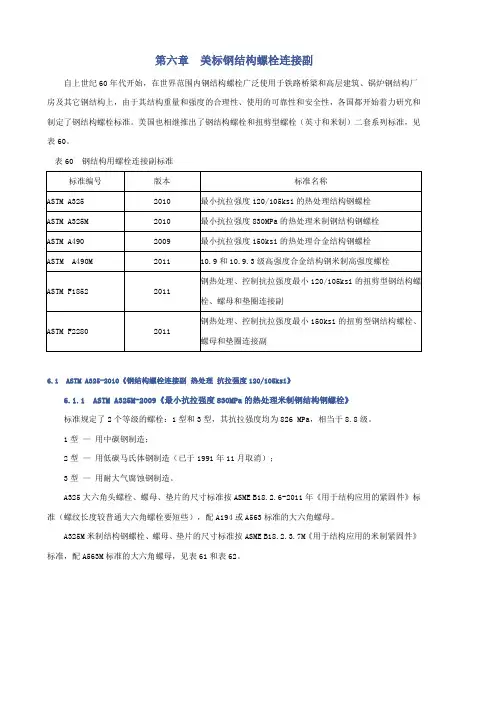 第六章美标钢结构螺栓连接副教材