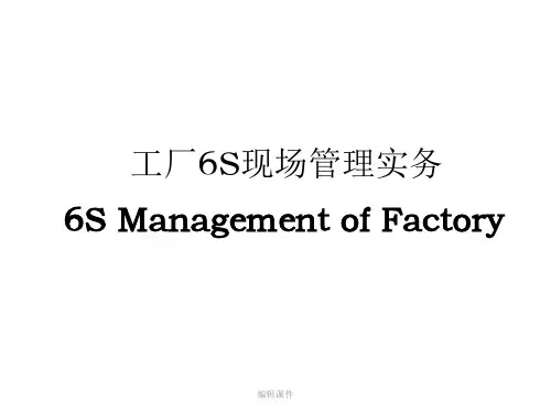 培训教材工厂6S现场管理实务