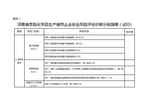 安全风险评估诊断分级指南