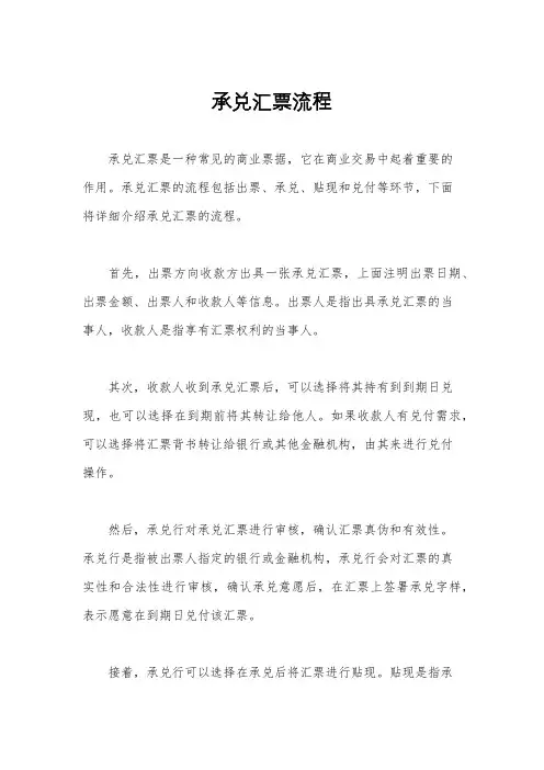 承兑汇票流程