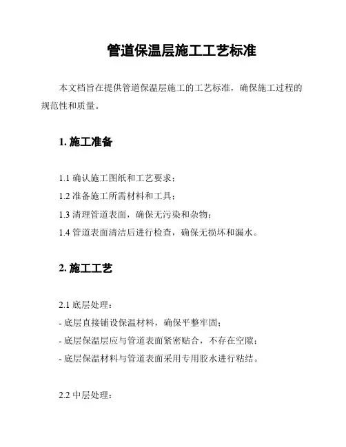 管道保温层施工工艺标准