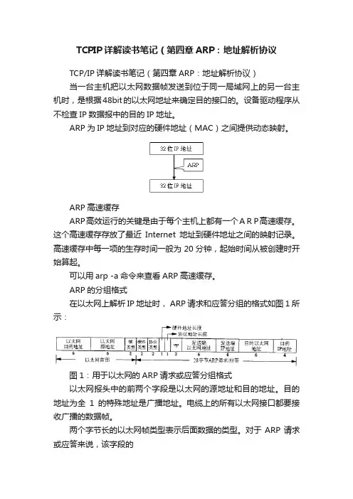 TCPIP详解读书笔记（第四章ARP：地址解析协议