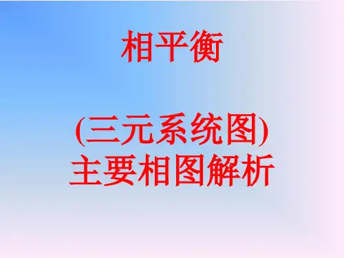 相平衡主要三元相图阅读与解析