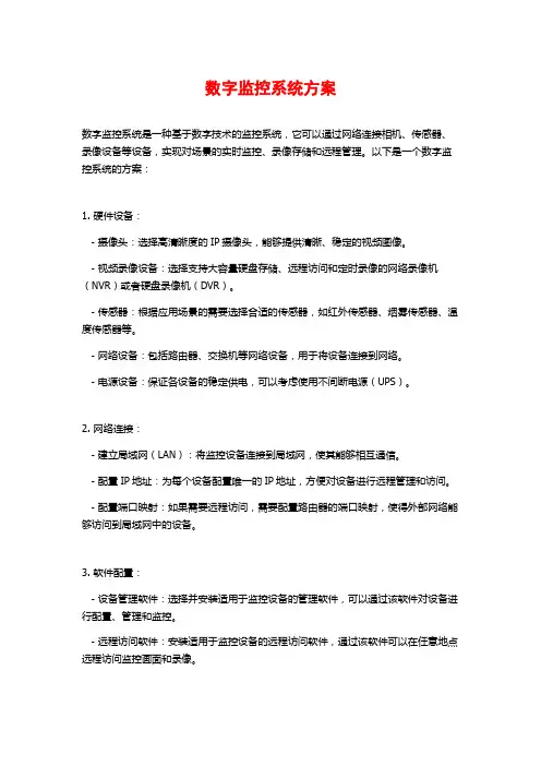 数字监控系统方案