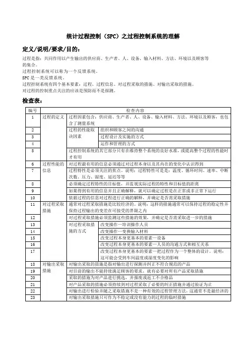 统计过程控制(SPC)之过程控制系统的理解