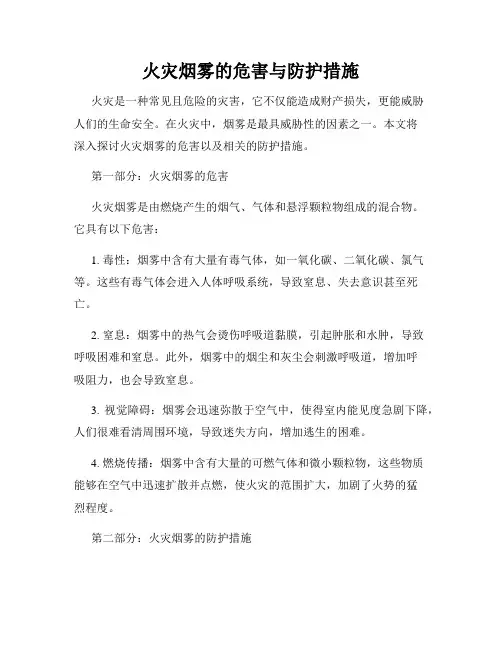 火灾烟雾的危害与防护措施