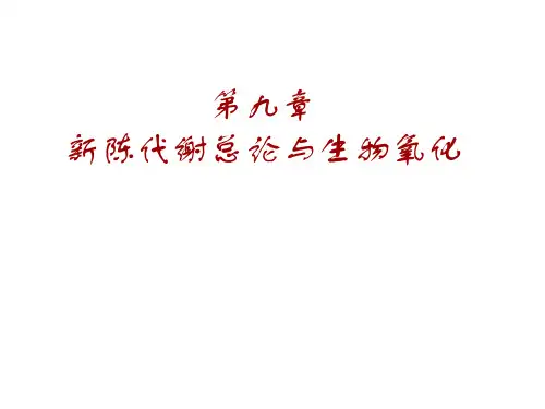 新陈代谢总论与生物氧化