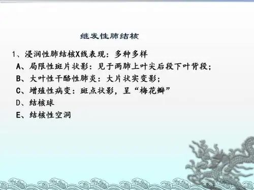肺结核的影像诊断(X线)ppt课件