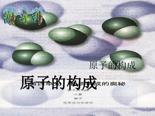 人教版九年级化学原子的结构实用课件2
