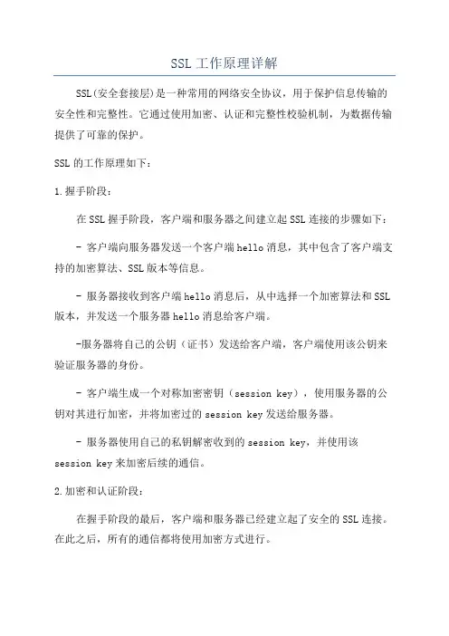 SSL工作原理详解