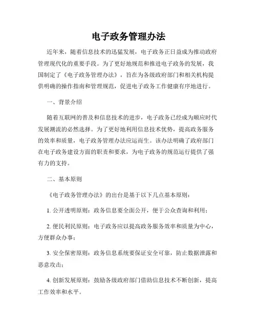 电子政务管理办法