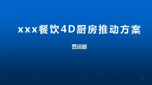 4D厨房推动方案ppt课件