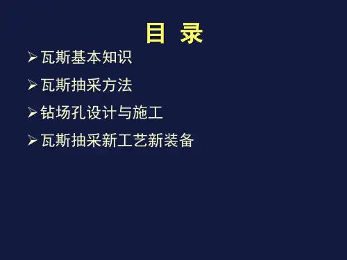瓦斯抽采方法及钻场孔施工ppt课件