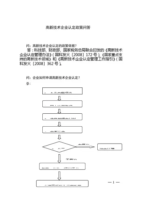 高新技术企业问答
