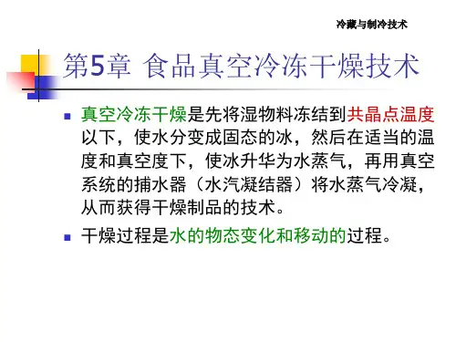 第5章食品真空冷冻干燥技术ppt课件