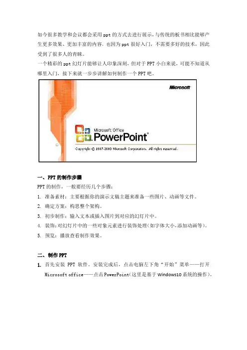 PPT简单教程入门：手把手教你制作PPT