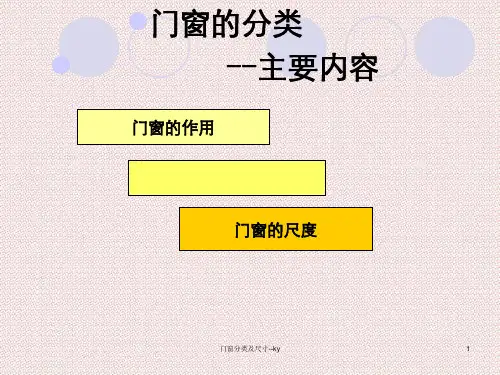 门窗分类及尺寸--ky