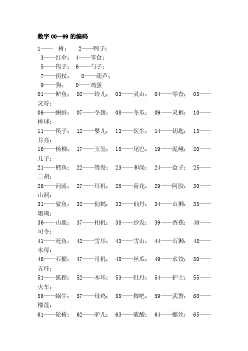 数字00—99的编码[指南]