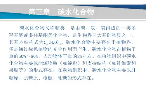 食品营养学第三章碳水化合物 第三节食品加工对碳水化合物的影响