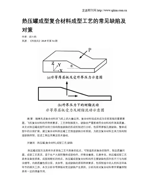 热压罐成型复合材料成型工艺的常见缺陷及对策