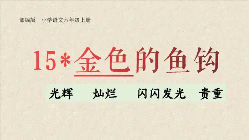 部编版六年级语文上册15金色的鱼钩课件(共28张PPT)