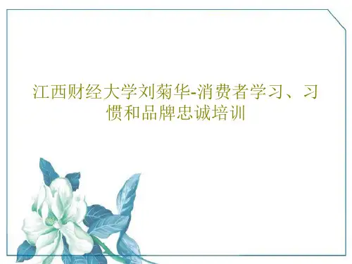 江西财经大学刘菊华-消费者学习、习惯和品牌忠诚培训共24页