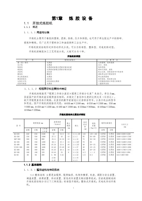 橡胶塑炼与混炼