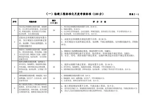 高速公路现场施工管理考核标准