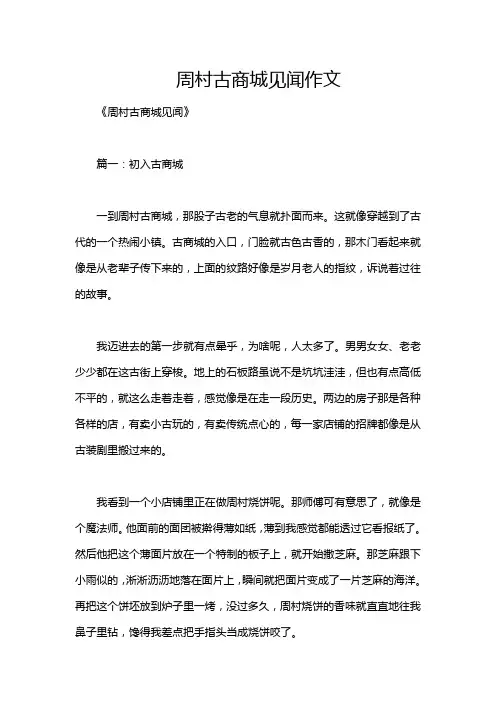 周村古商城见闻作文