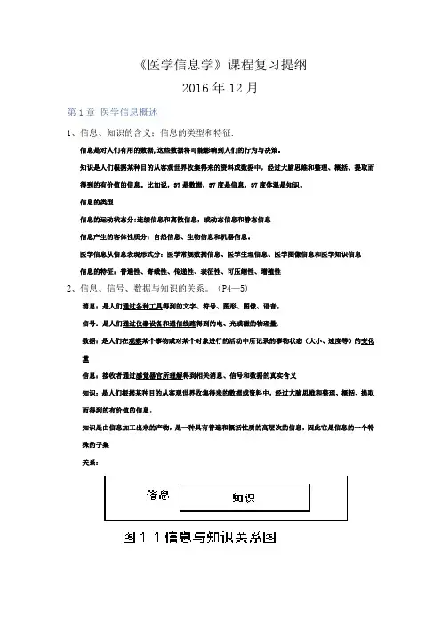 《医学信息学》复习资料