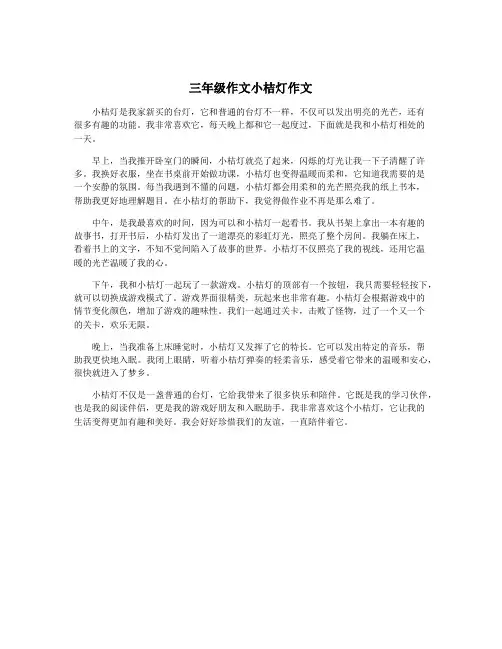 三年级作文小桔灯作文