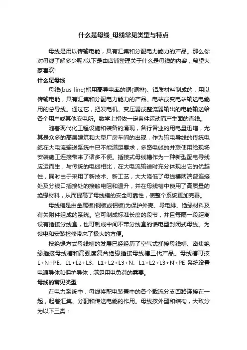 什么是母线_母线常见类型与特点
