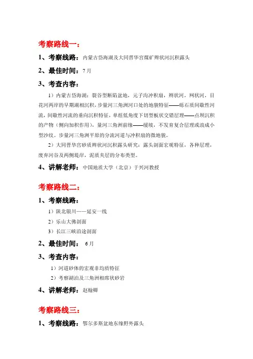 考察路线