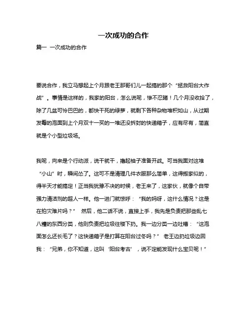 作文《一次成功的合作》