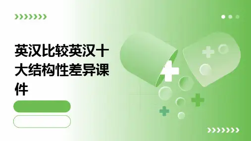 英汉比较英汉十大结构性差异课件