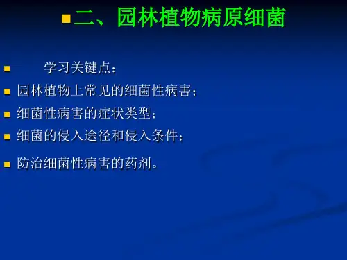 园林植物病虫害防治-3园林植物病原细菌、病毒、植原体、线虫、非侵染性病原