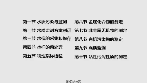 水环境监测PPT课件