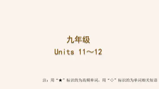 中考人教版英语一轮复习+梳理课件+九年级全册+Units+11～12