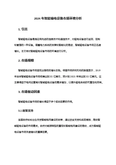 2024年智能输电设备市场环境分析