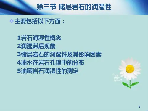 油层物理第三节润湿